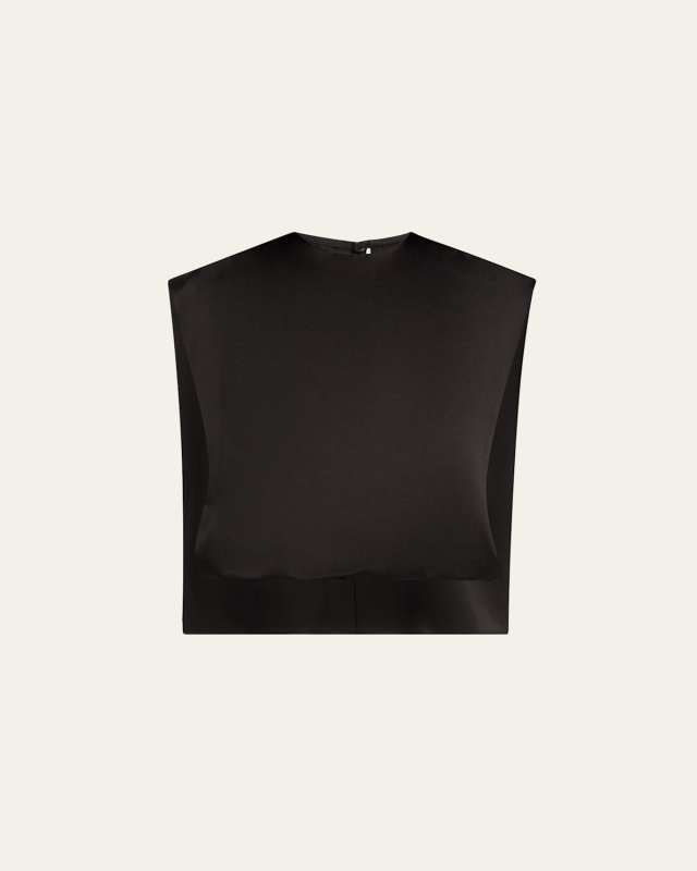 Athena Satin Sleeveless Cape Top